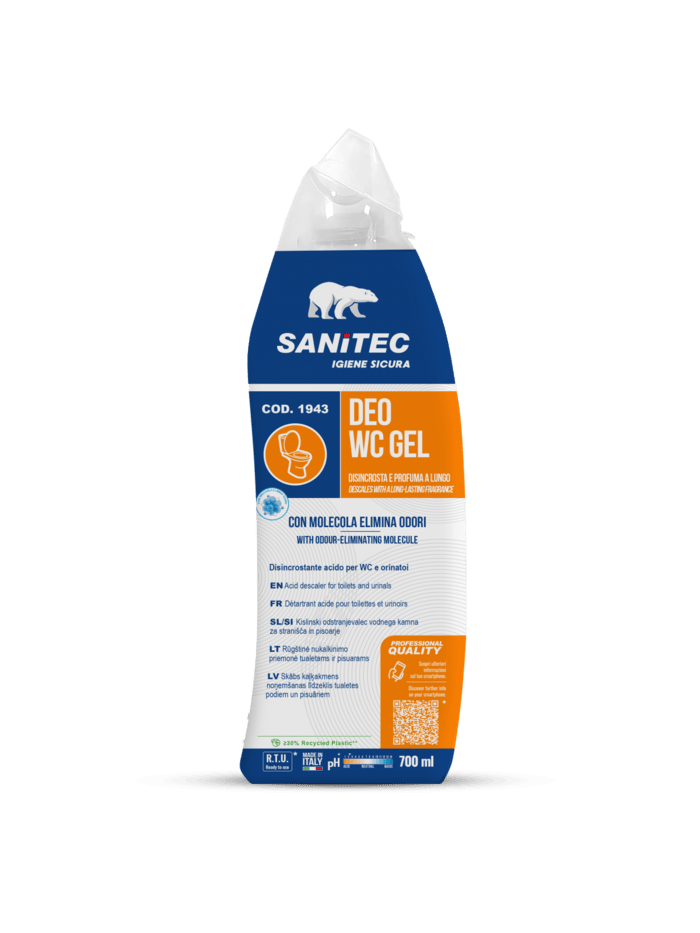 Sanitec DEO WC GEL kaļķakmens noņemšanas līdzeklis tualetes podiem un pisuāriem 700ml