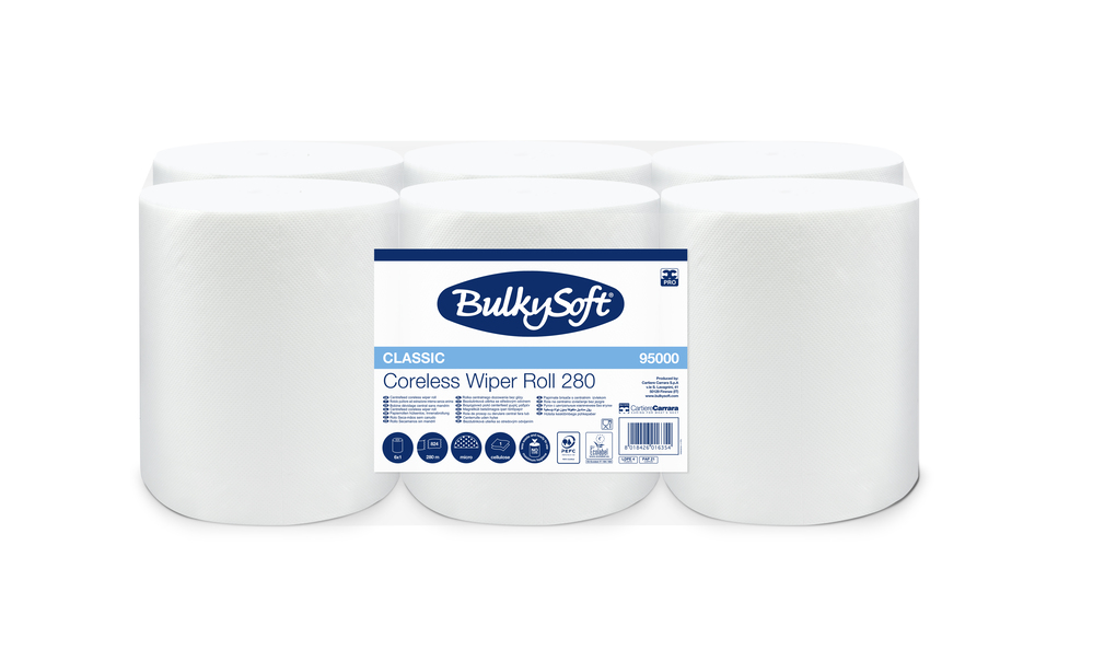 Bulkysoft Comfort протирочная бумага 300м, однослойная, перфорированная