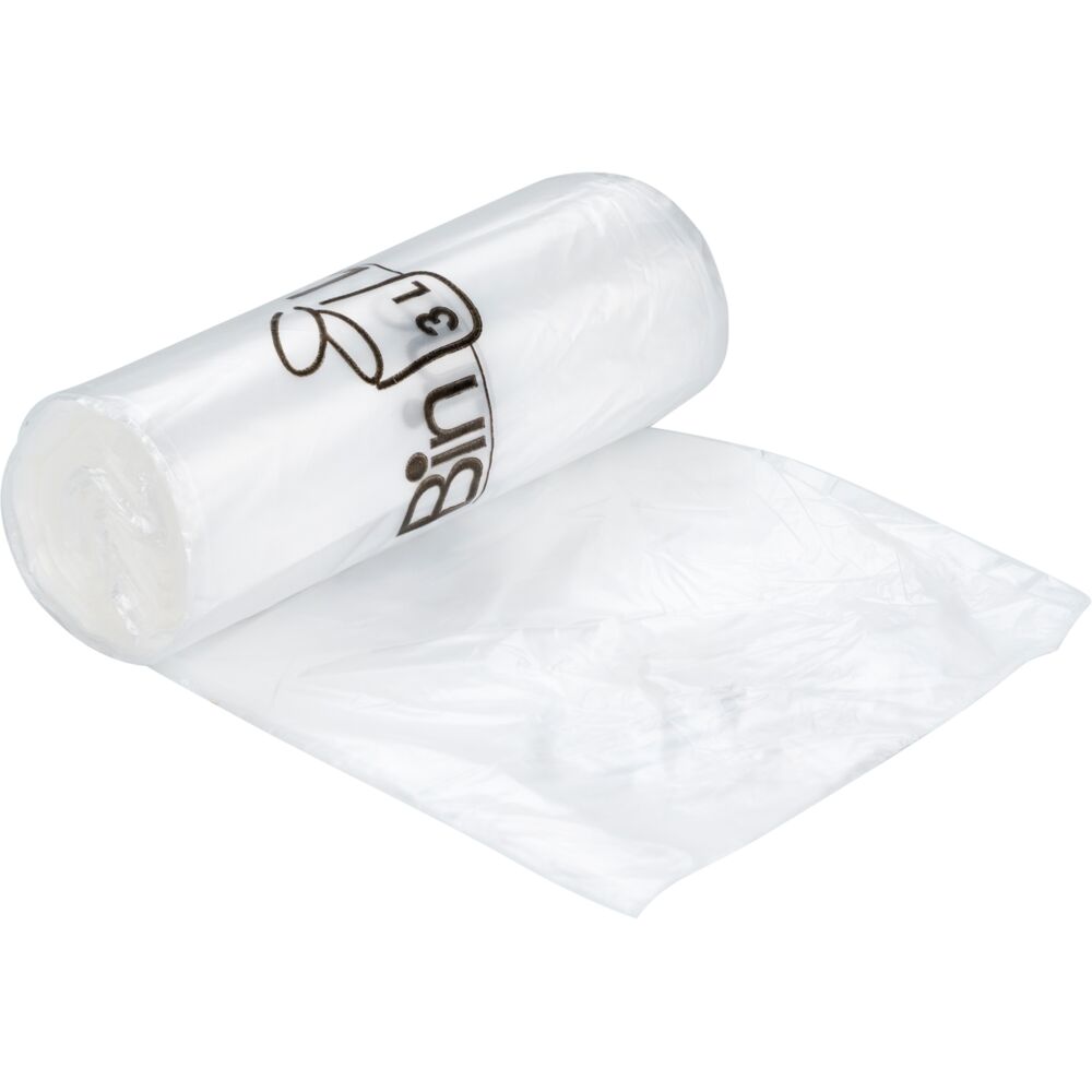 Atkritumu maisi BINLINE 3L.29x35cm, 10 mkr, LLDPE, 20 gab./rul. caurspīdīgi, 3 ruļļi