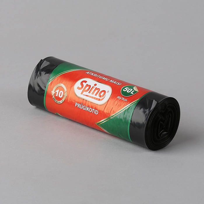 Мешки для мусора LDPE 50л 60x78см, черные, 10 шт.