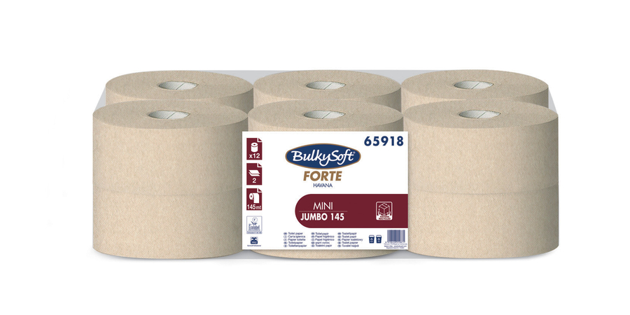 Bulkysoft Forte Havana Mini Jumbo туалетная бумага 145 м, 2 слоя