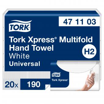 Tork Xpress листовые полотенца Multifold Z-сложения, 190 шт.,2 слоя 23,4x21,3см H2